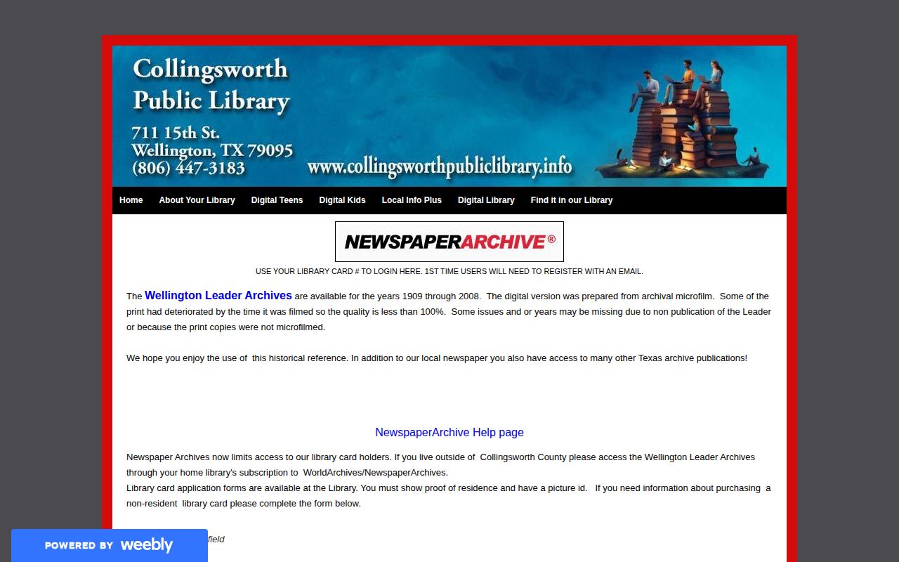Wellington Leader historical archive for Collingsworth County crime news records